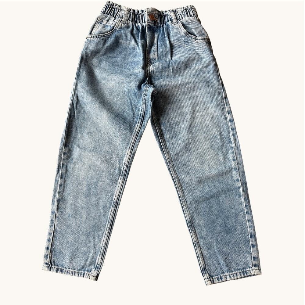 H&M Coupe Deco Light Wash Relaxed Jeans Girls Size 6X 6-7Y